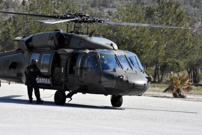 Marmaris'te Helikopterli Trafik Denetimi Yapıldı