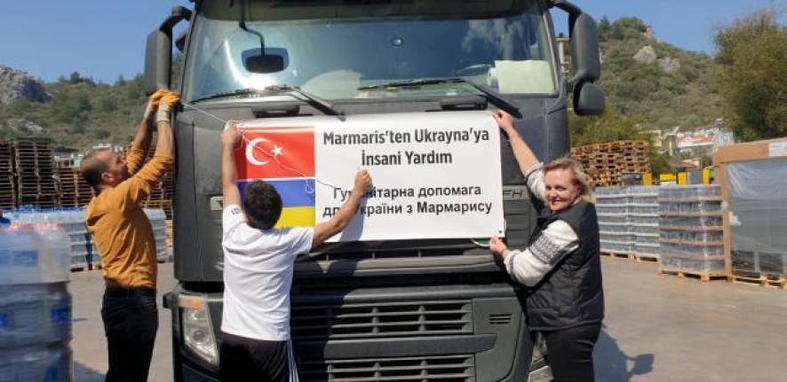 Marmaris'ten Ukrayna'ya İnsani Yardım Tırı Gönderildi