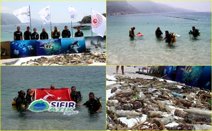 Çevre Haftası Etkinlikleri Kapsamında Fethiye'de Deniz Dibi Temizliği Yapıldı