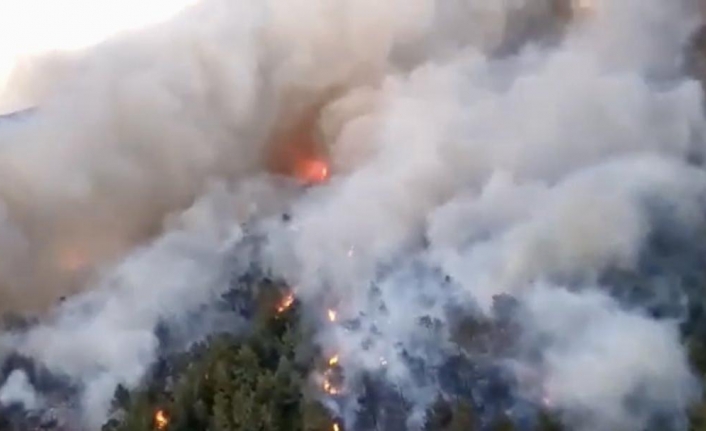 Marmaris’te Çıkan Yangına Müdahale Sürüyor