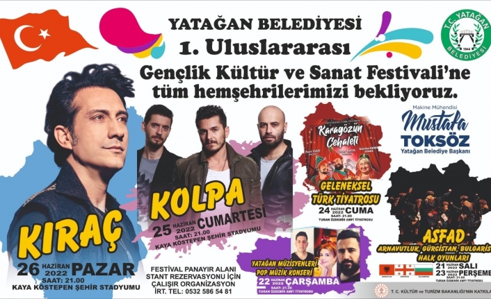 Yatağan'da Uluslararası Gençlik, Kültür ve Sanat Festivali Düzenlenecek