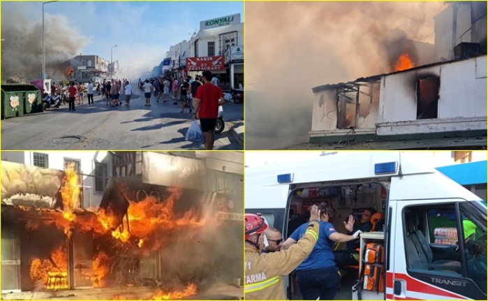Bodrum’da Fırın Yangını İşyerleri Ve İkametlere Sıçradı