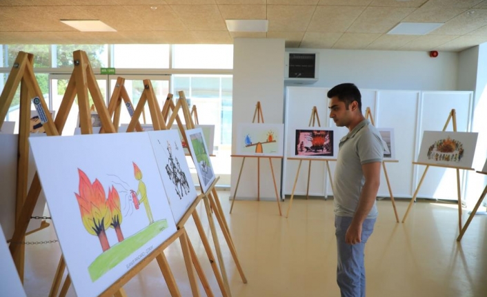 Muğla'da ‘Yangın’ Temalı Karikatür Yarışmasının Eserleri Sergileniyor