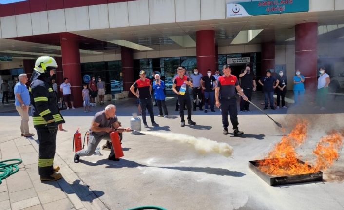 Muğla Büyükşehir'den Hastane Personeline Yangın Eğitimi